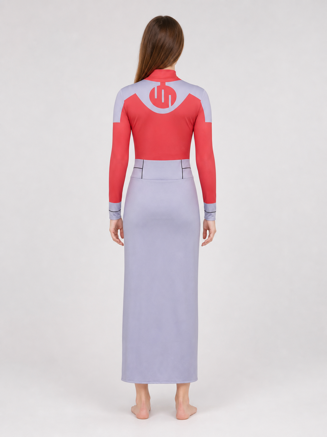 Cosplay Costume: Red Turtleneck and Long Skirt