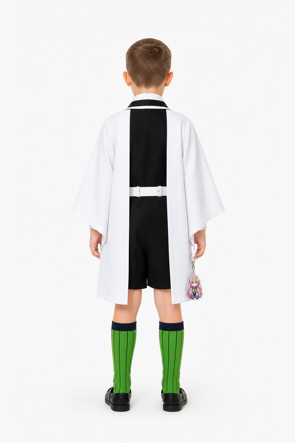 Mitsuri Kanroji Cosplay Costume, White Halloween Coat back view