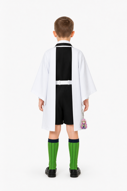 Mitsuri Kanroji Cosplay Costume, White Halloween Coat back view