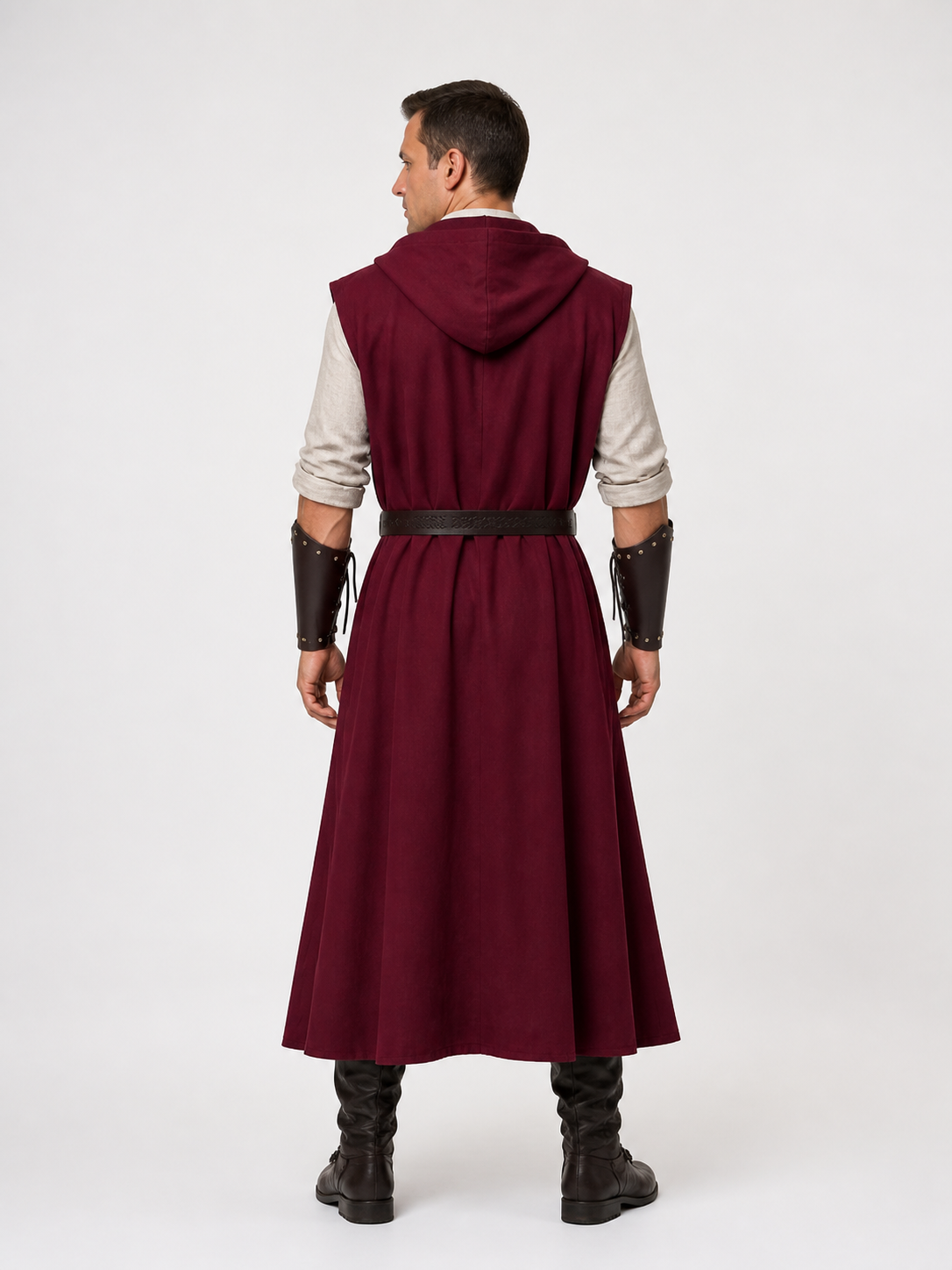 Medieval Hooded Archer Costume for Cosplay