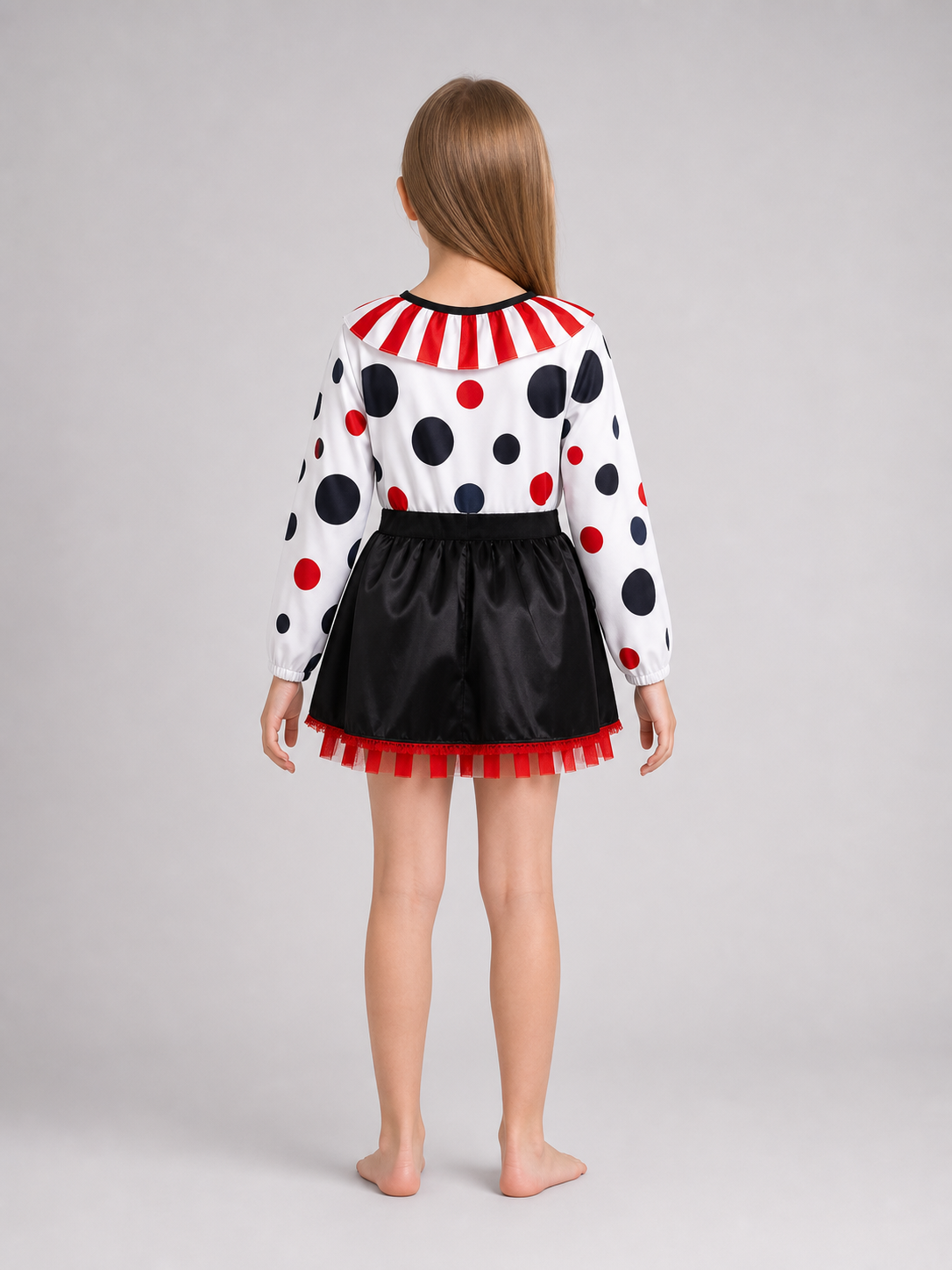 Children's Clown Costume with Skirt and Hat for Stage Performances