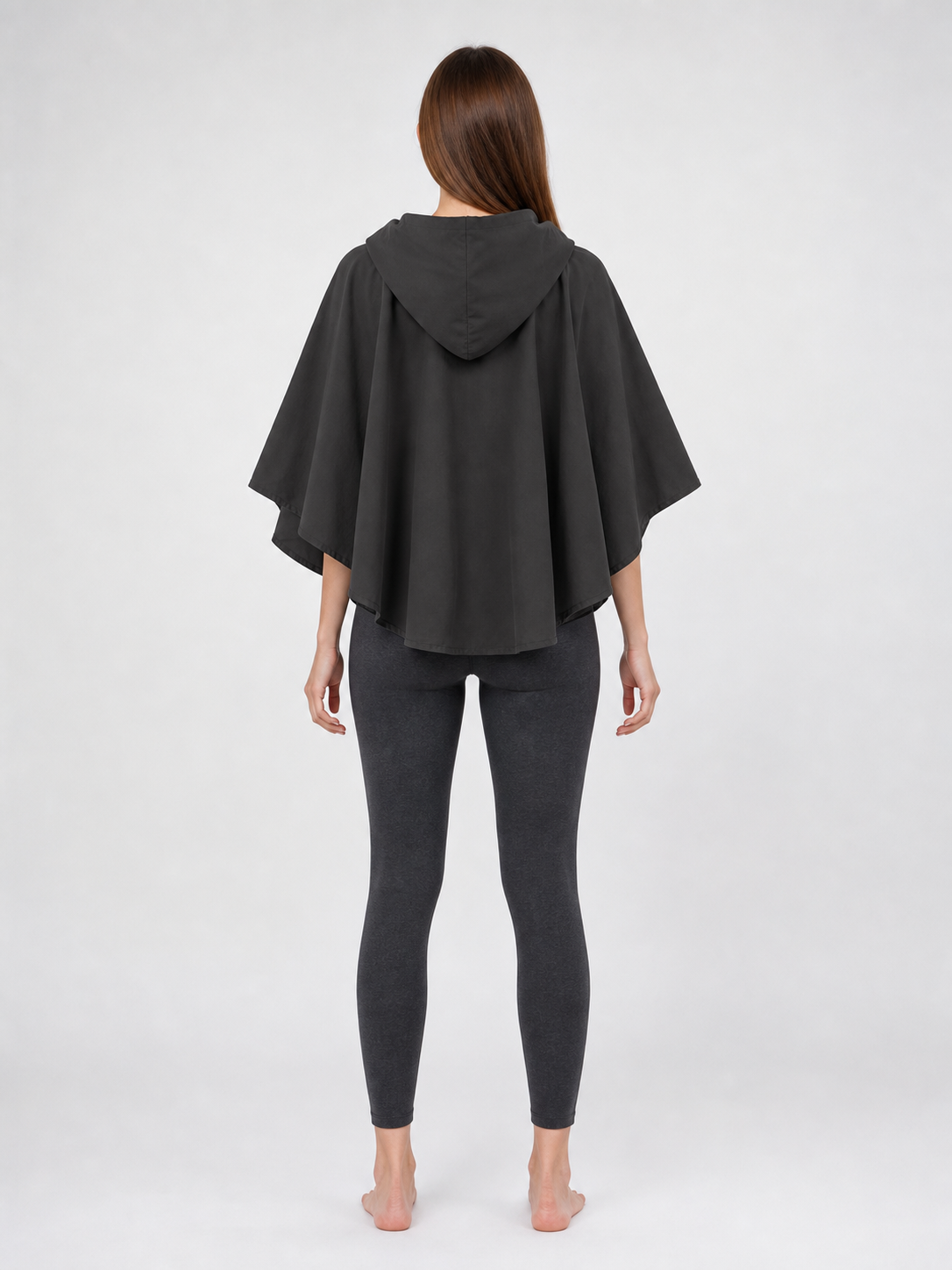 Dark Gray Hooded Poncho Cloak Costume product view 25