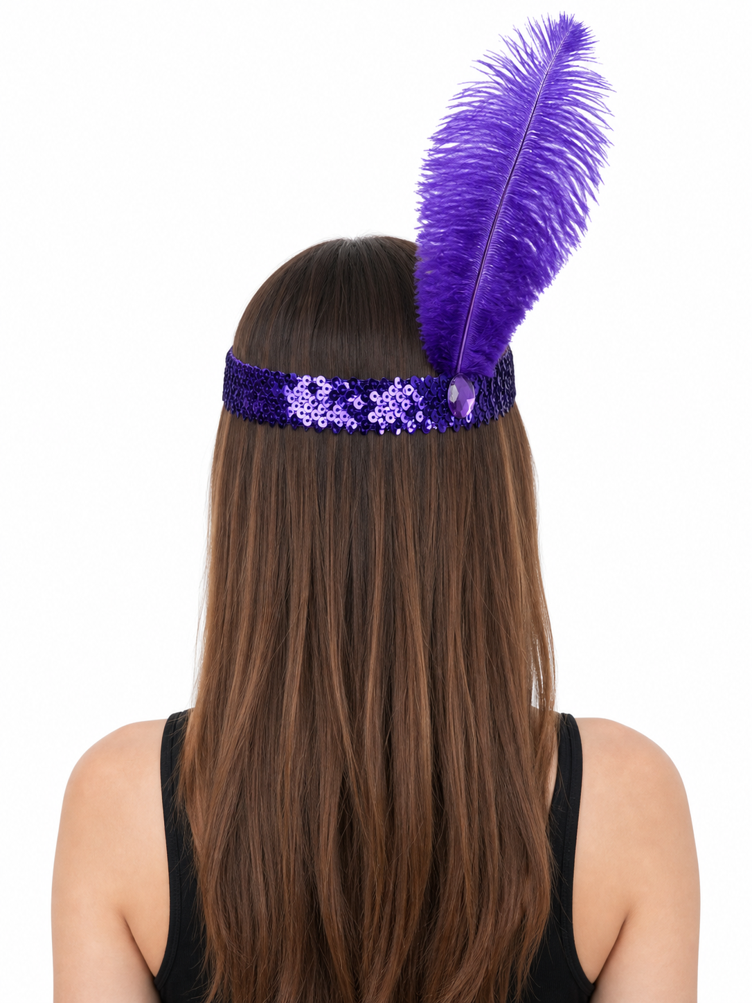 Feather and Sequin Headband for Carnival