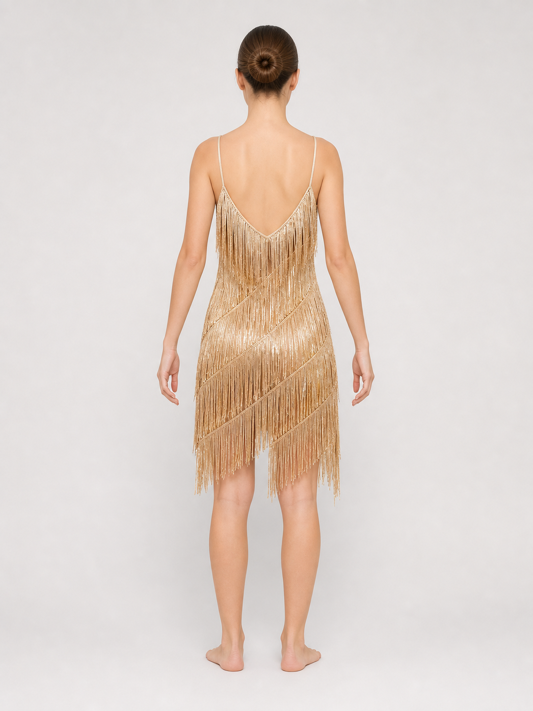 Fringe and Sequin Party Dress Set