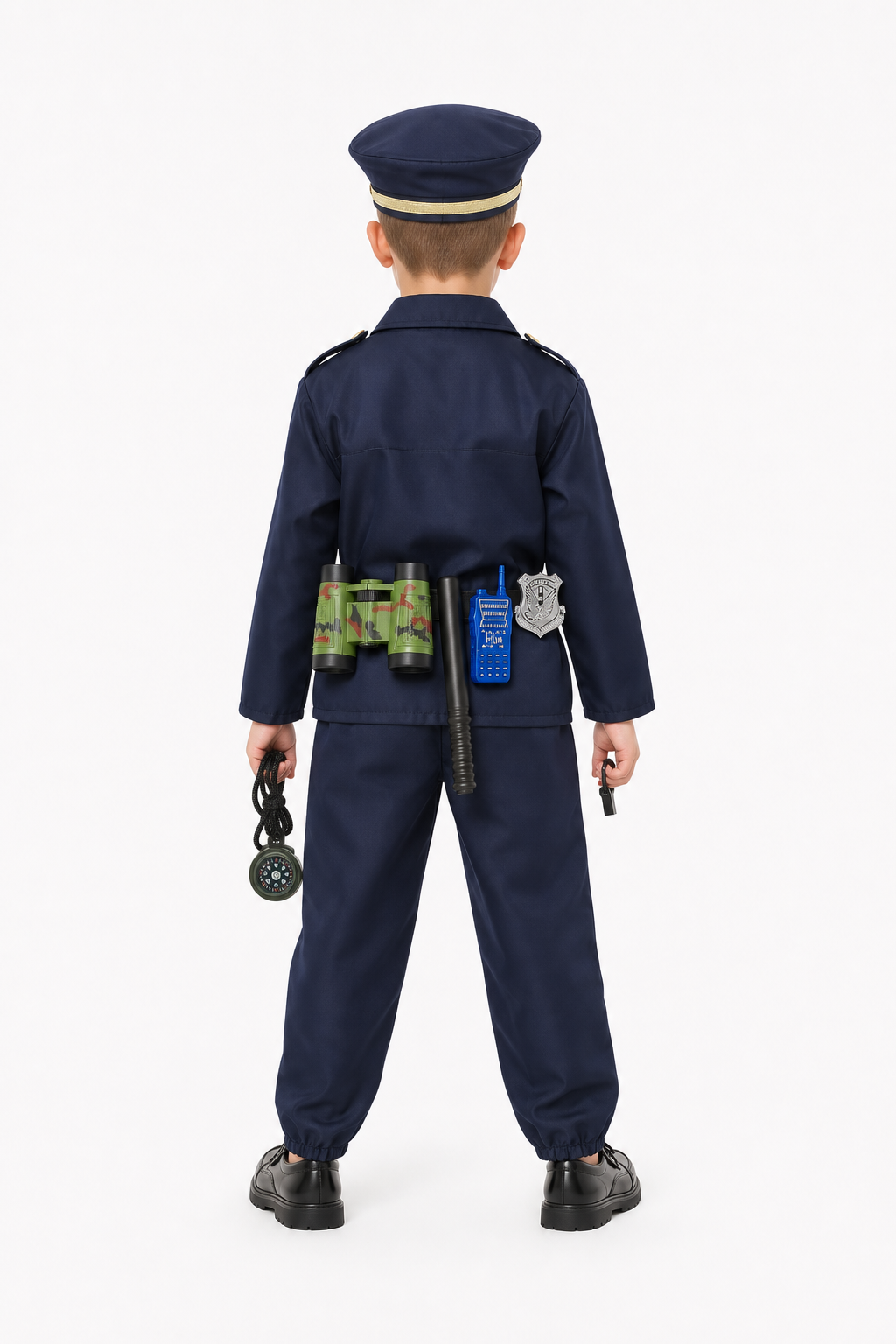 Children's Police Officer Costume with Accessories back view
