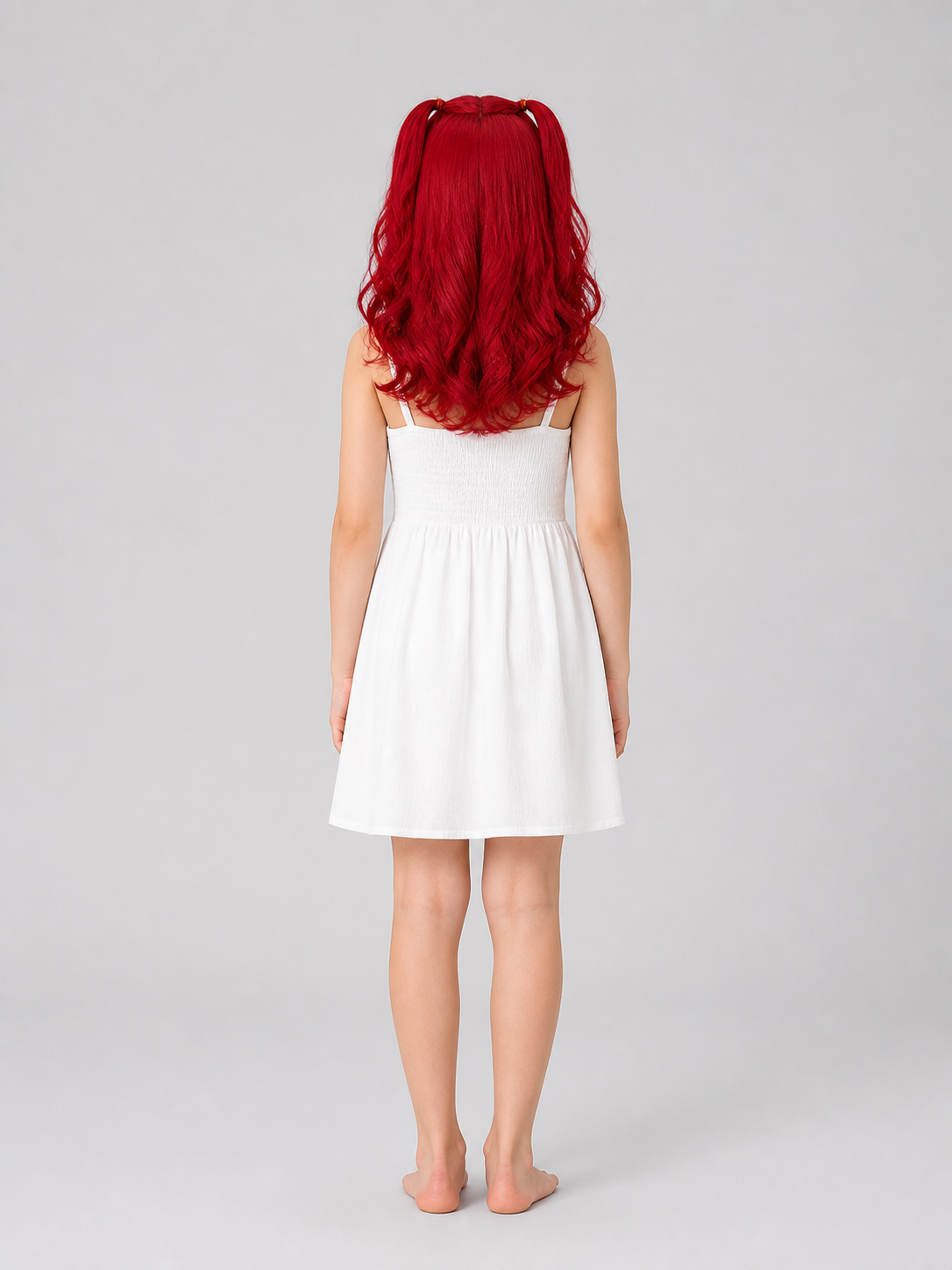 Red Carnival Wig for Halloween and Cosplay back view