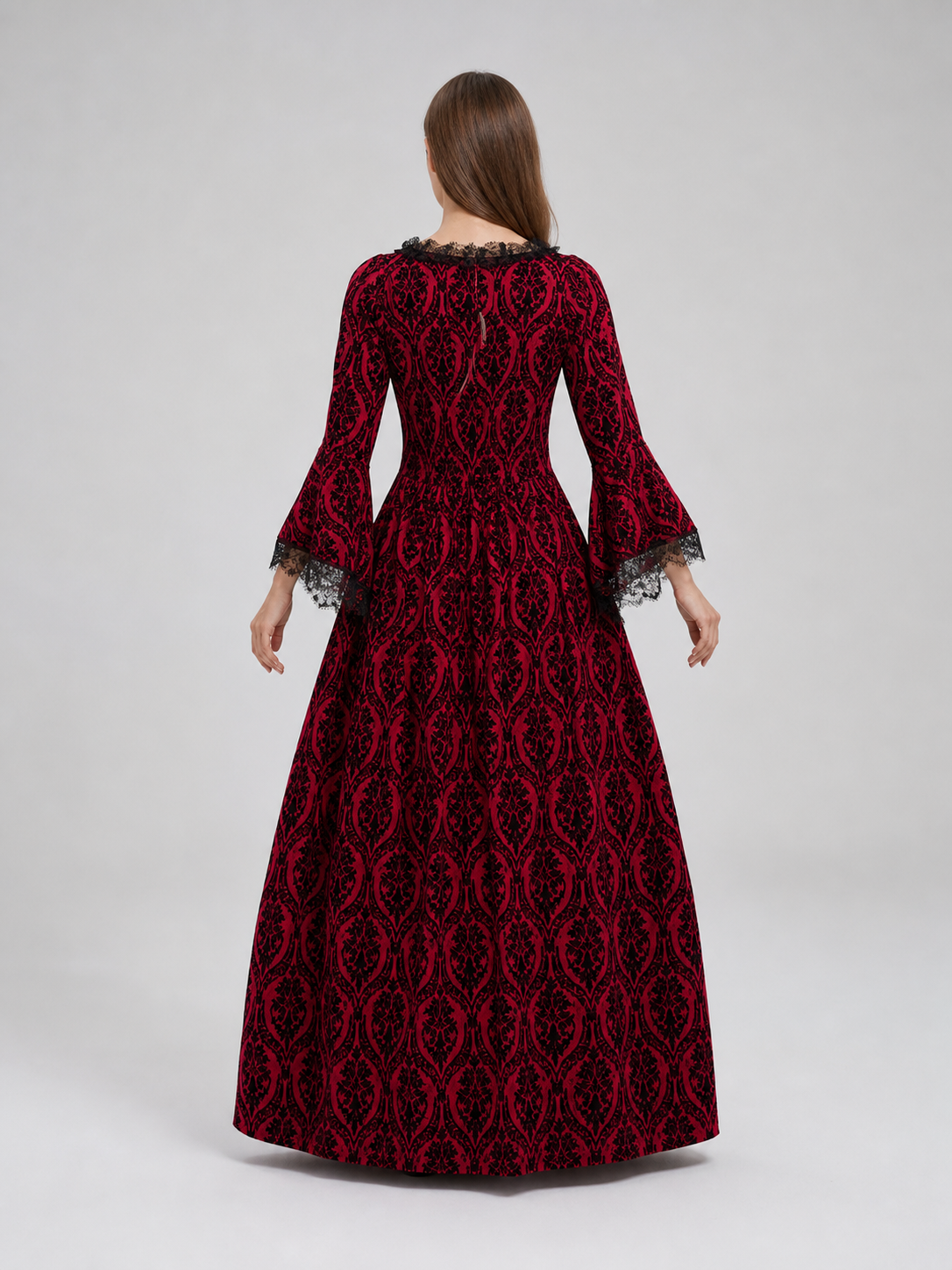 Renaissance Dress with Lace and a Full Skirt