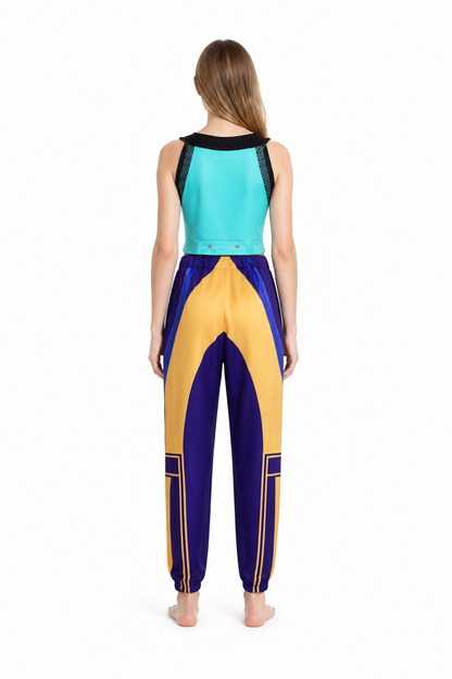 Character Cosplay Costume, Top and Pants back view
