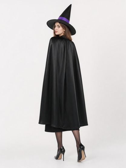 Black Costume Cape with Dress and Hat
