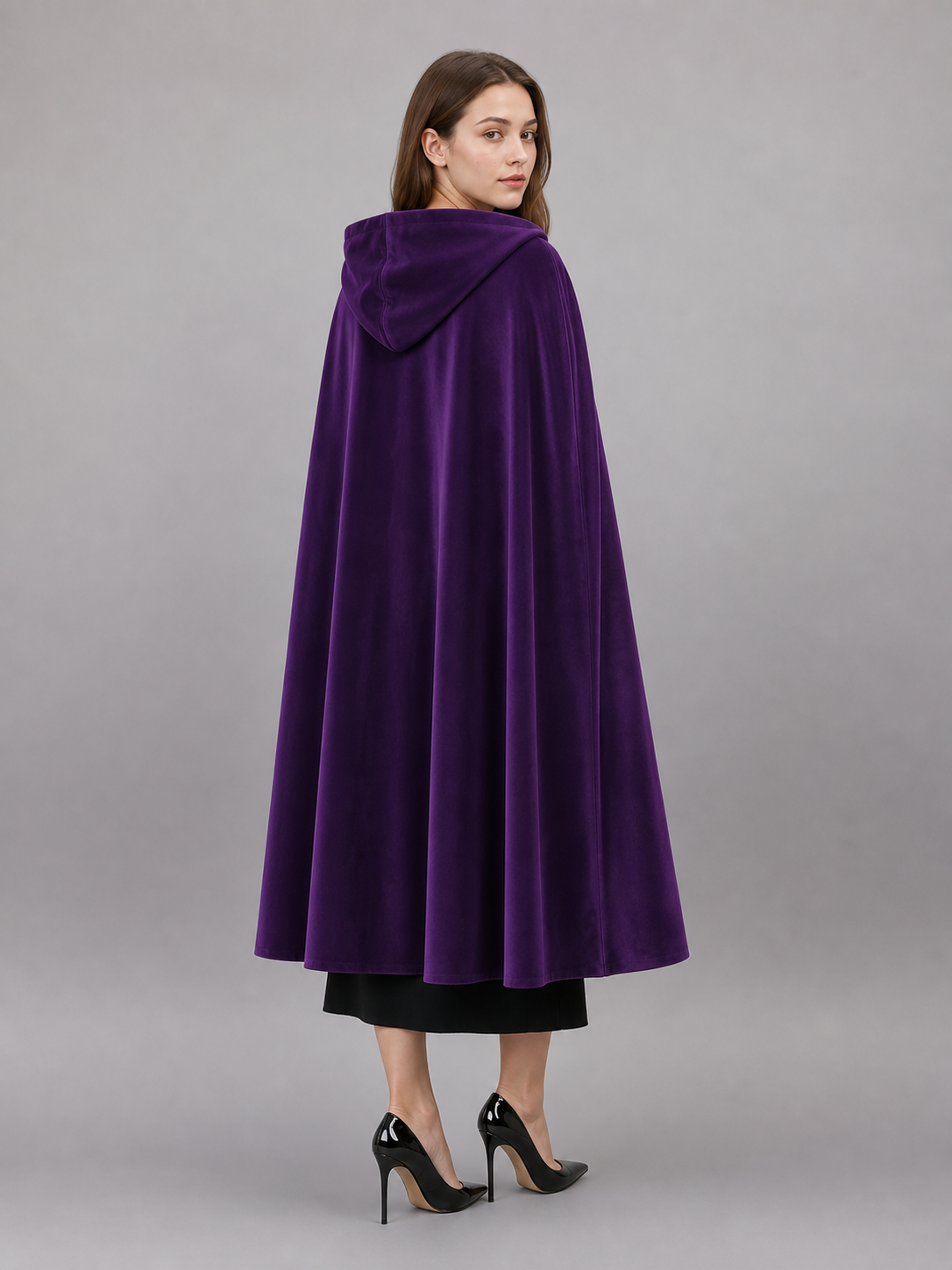 Purple Costume Cloak with Hood
