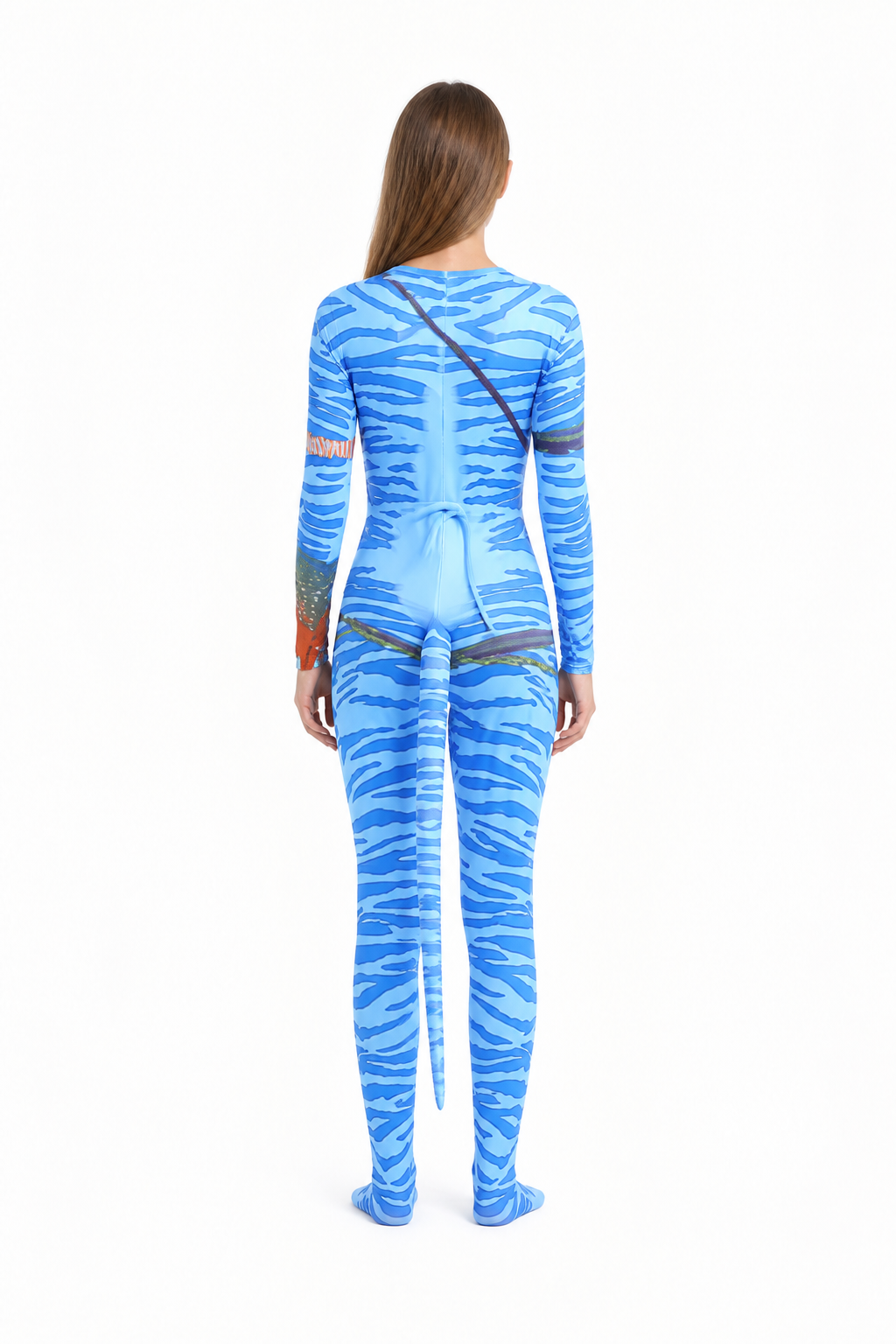 Avatar Cosplay Jumpsuit with Blue Stripes