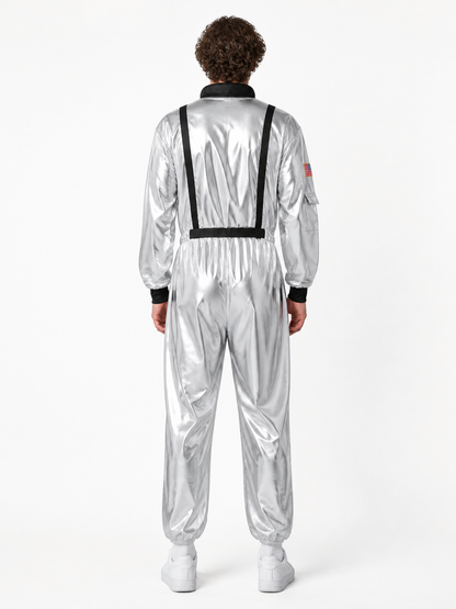 Silver Astronaut Costume Set back view