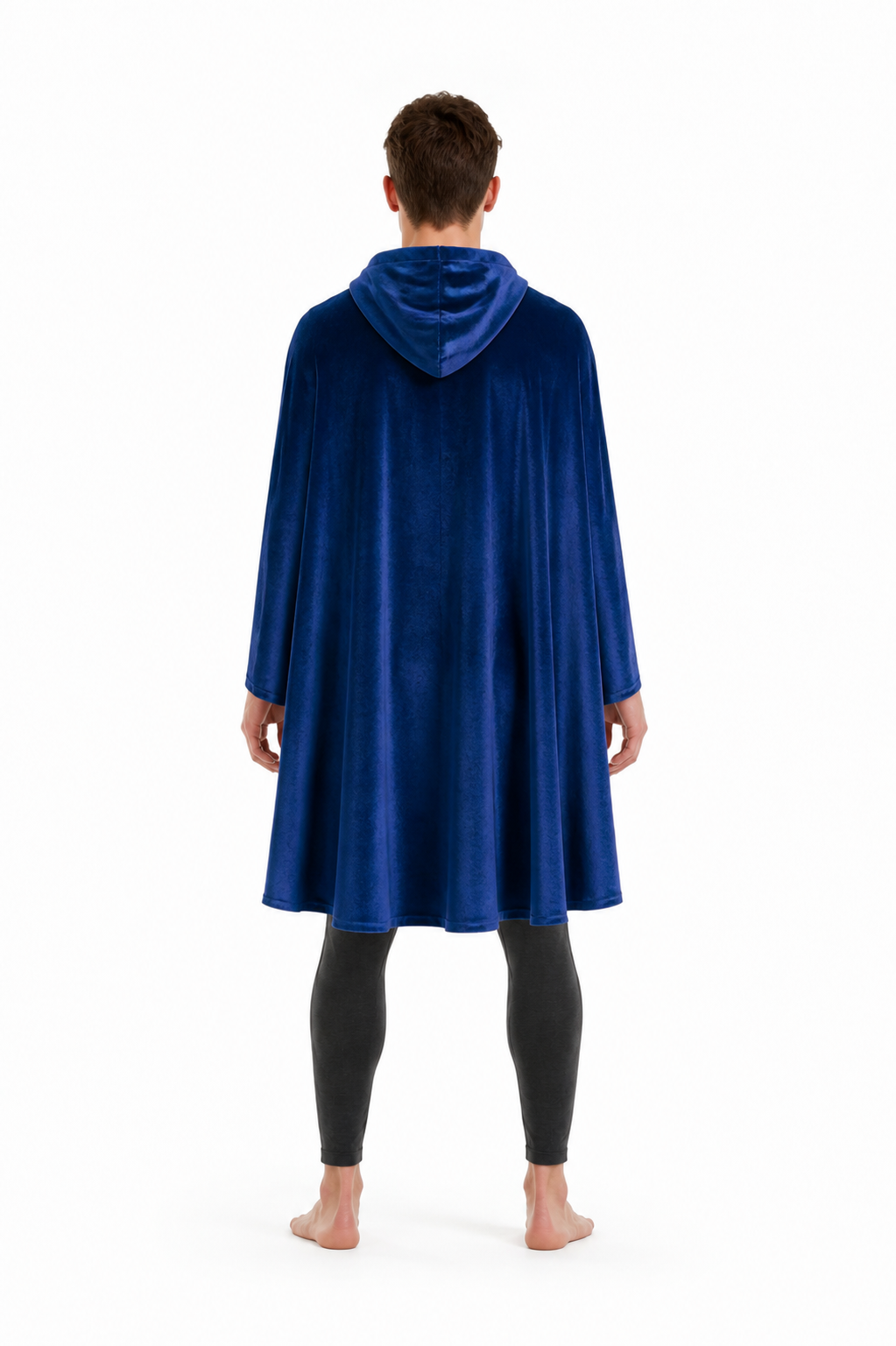 Hooded Cape Cloak with Buckle for Cosplay back view