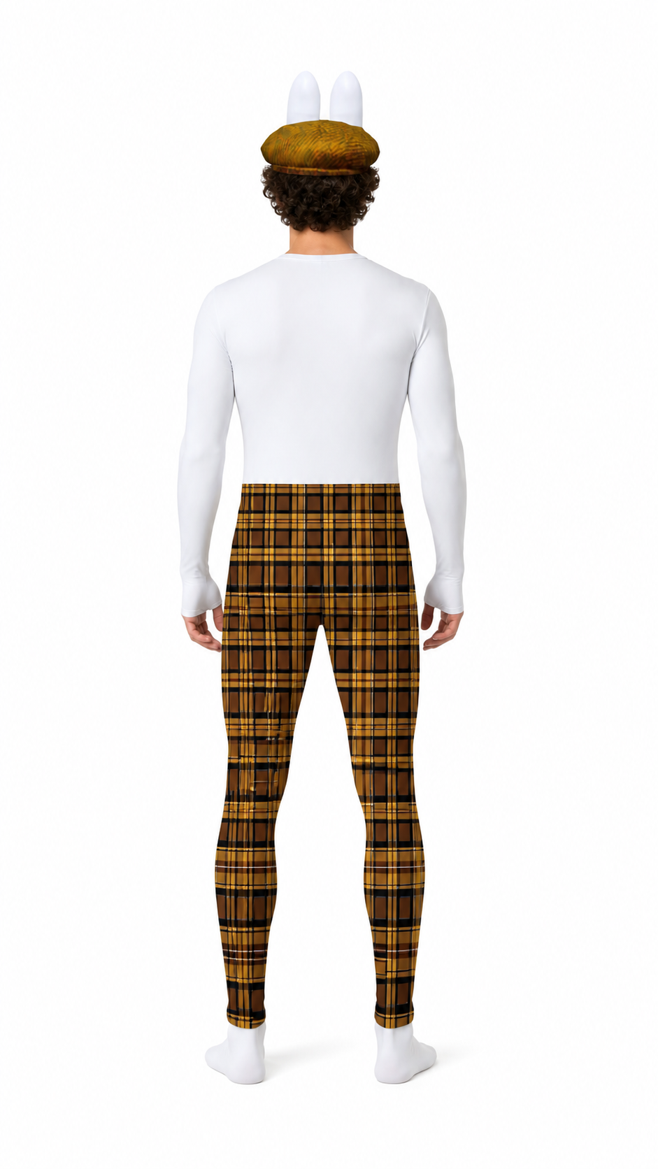 Carnival Jumpsuit with Plaid Bottom for Play back view