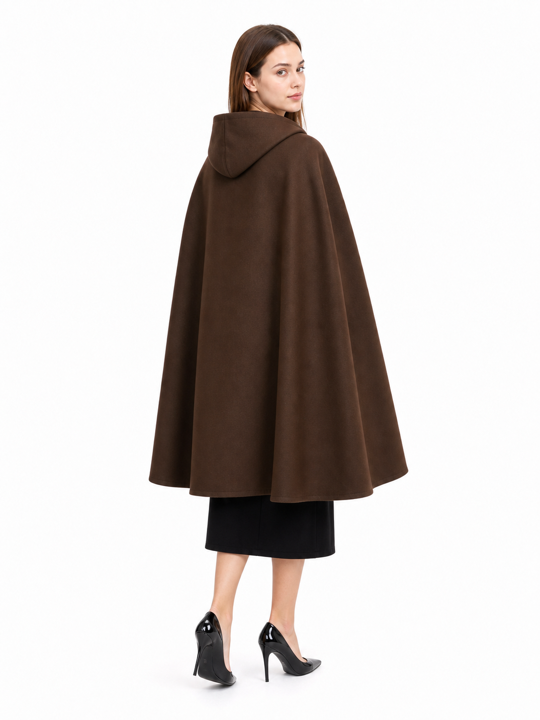 Brown Hooded Carnival Cloak