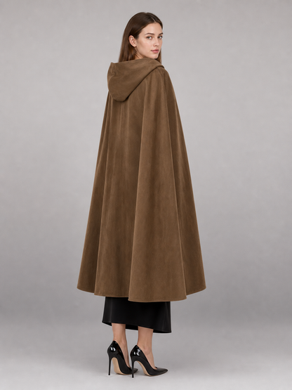 Brown Hooded Costume Cloak
