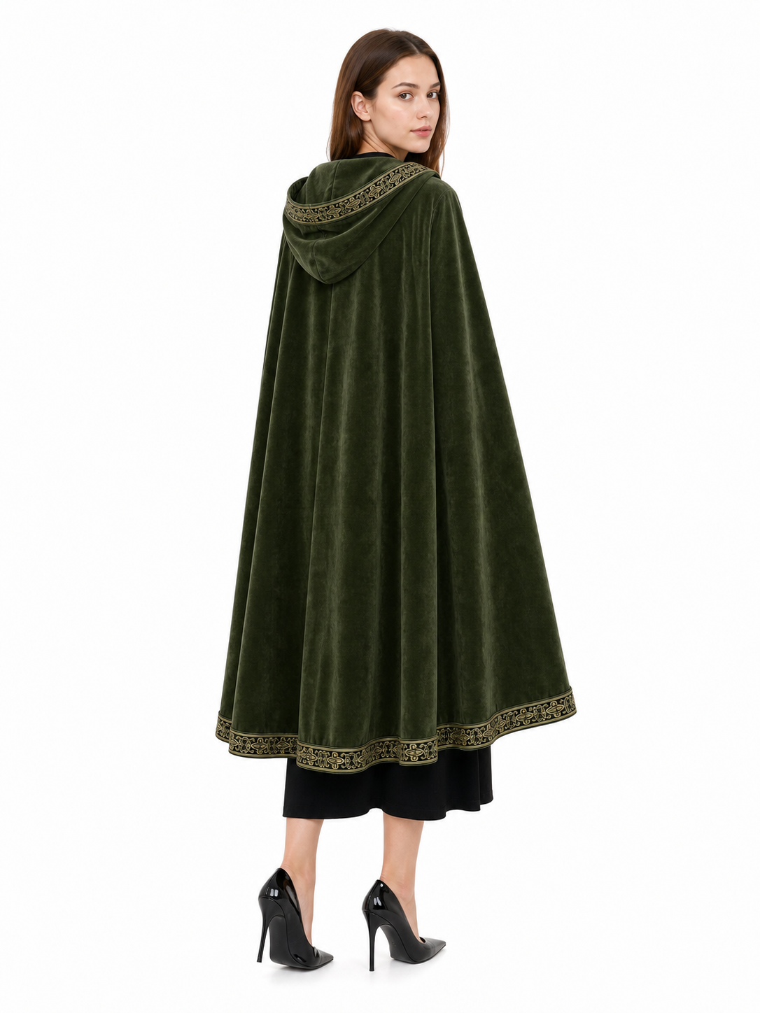 Green Hooded Costume Cloak for Cosplay