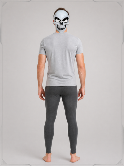 White Skeleton Carnival Mask for Halloween and Cosplay back view