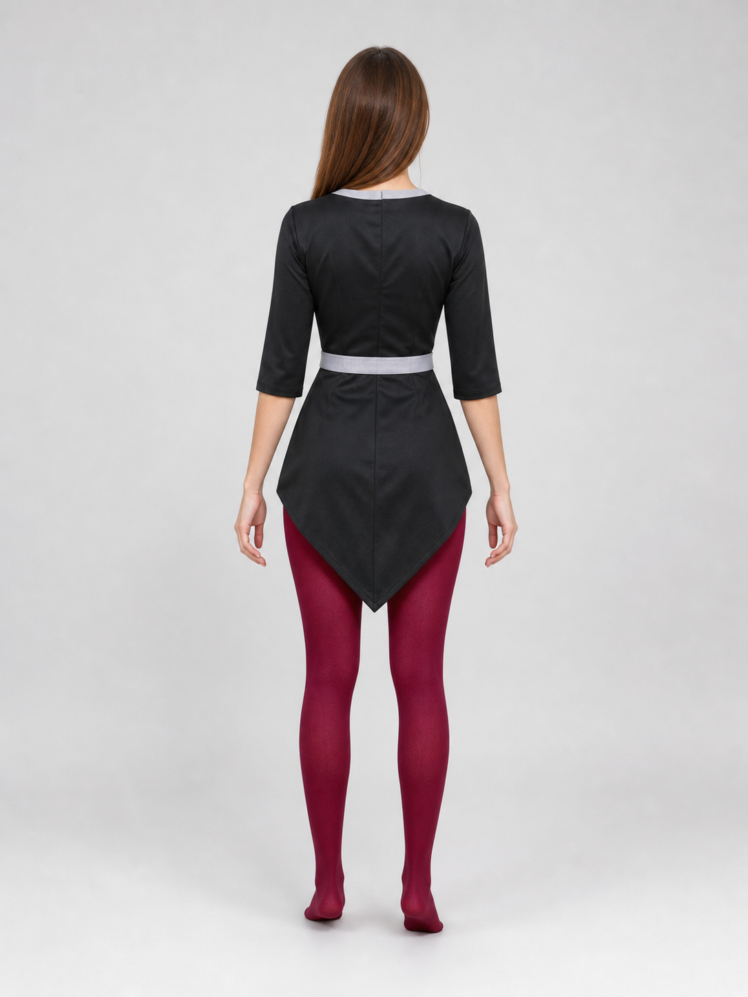 Amity Cosplay Costume: Black Top and Burgundy Bottom