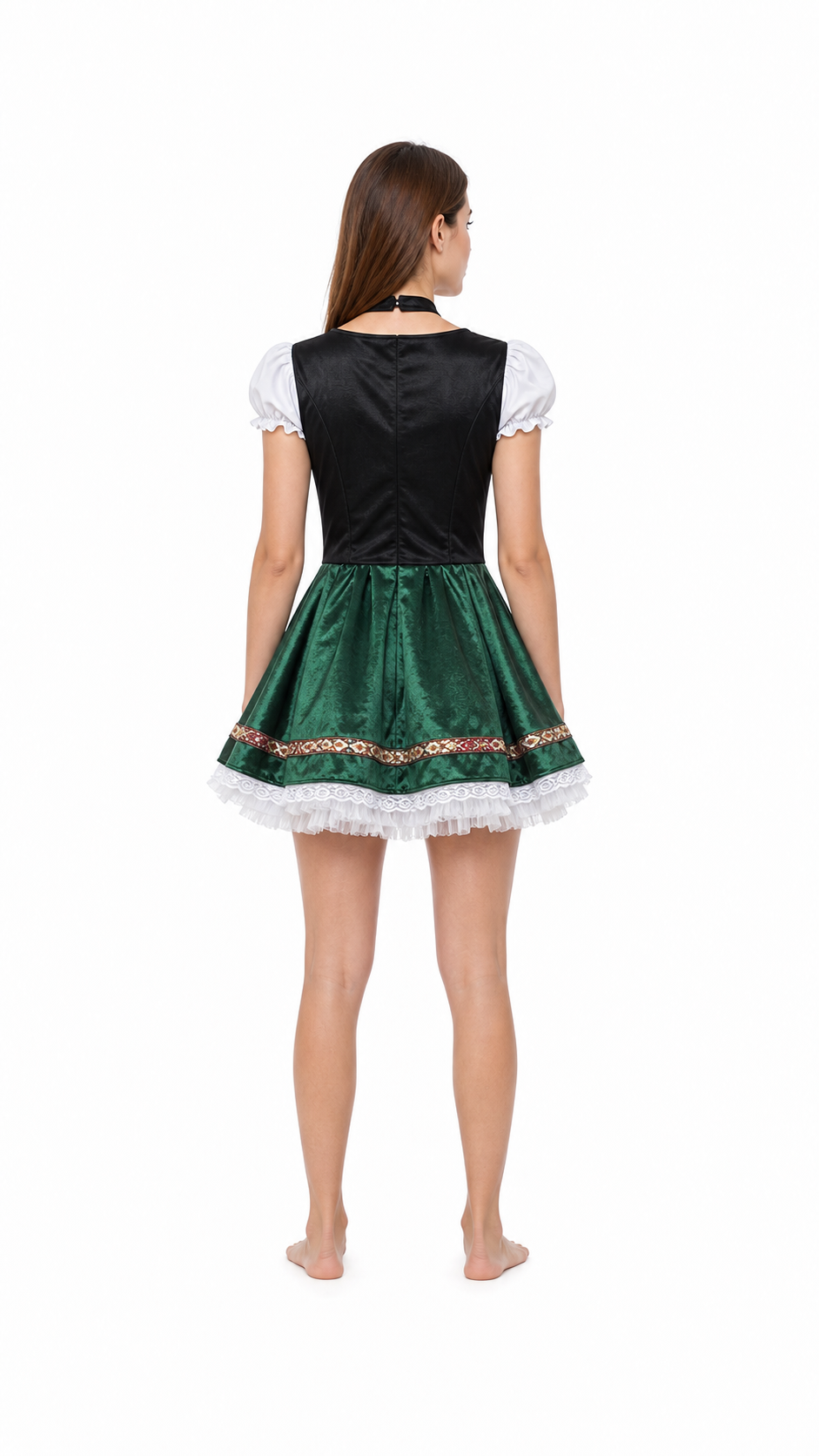 Oktoberfest Costume with Apron and Corset back view