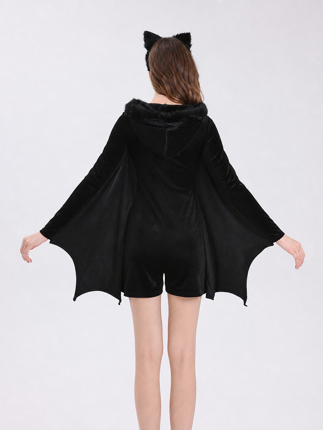 Bat Cosplay Costume, Black Jumpsuit