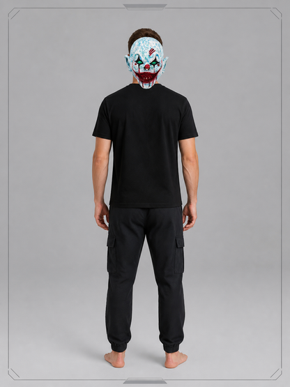 Halloween Scary Clown Mask with Red Scratches back view