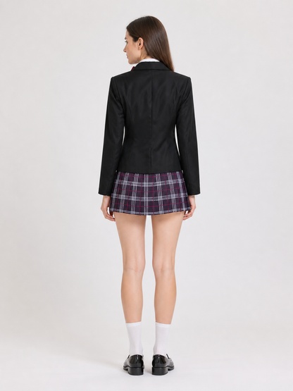 Gogo Yubari School-Style Cosplay Costume back view