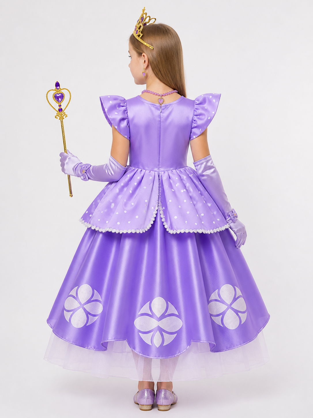 Princess Costume with Accessories for Halloween back view
