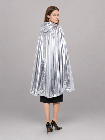 Silver Carnival Cloak with Hood