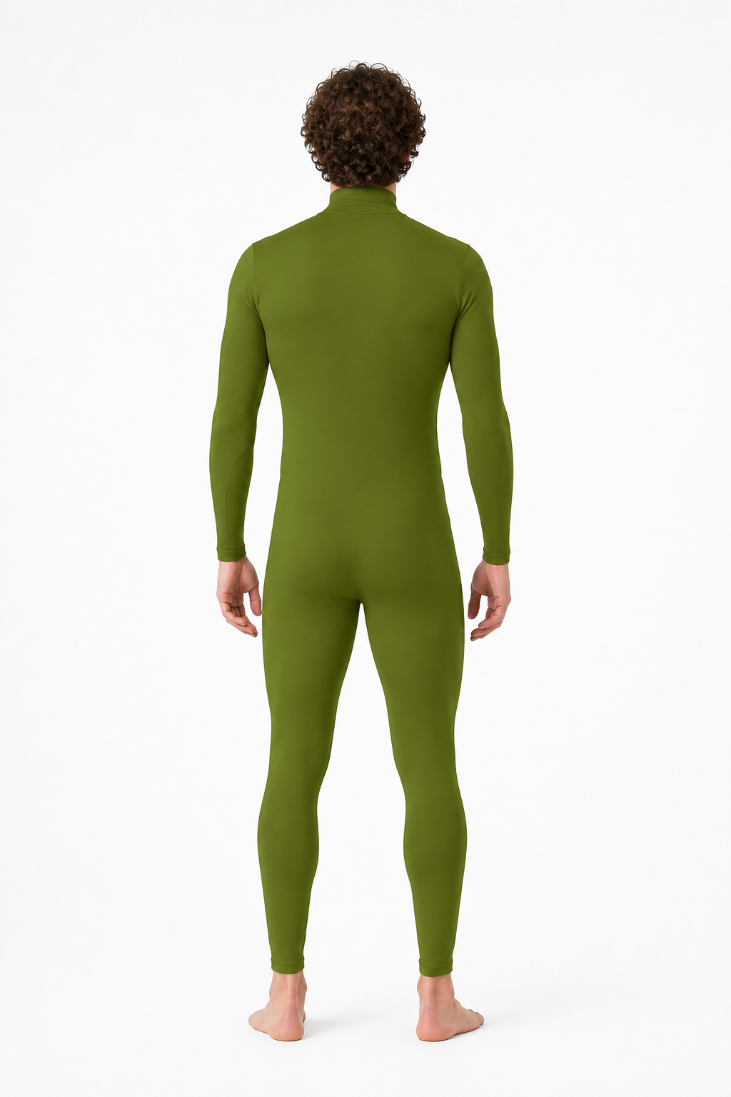 Fitted Olive Cosplay Jumpsuit back view