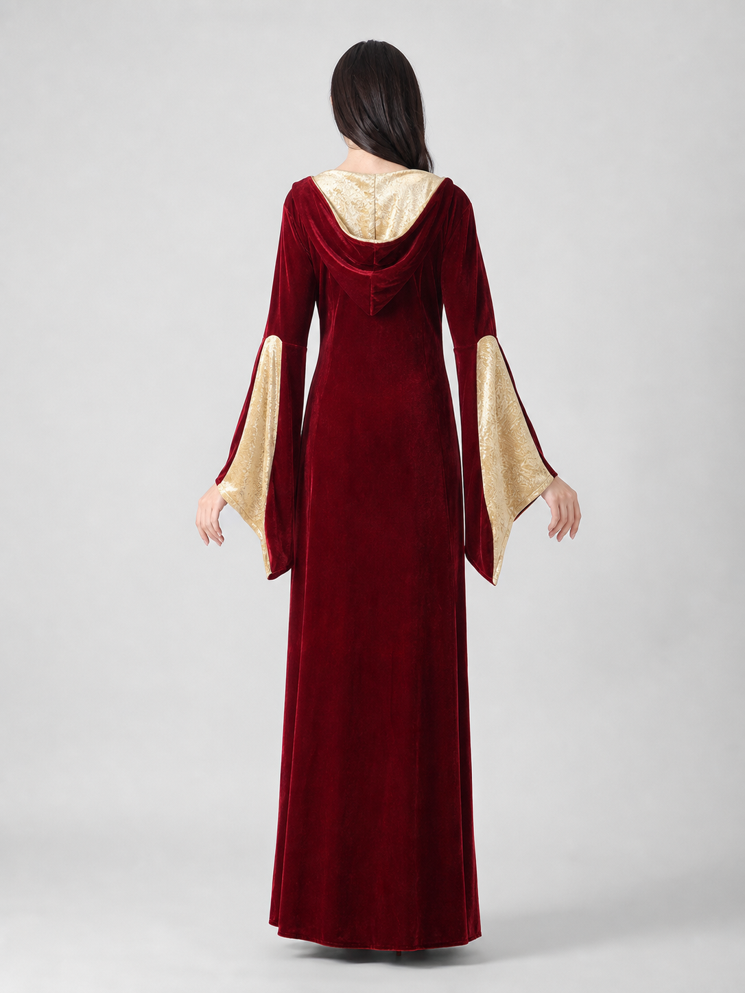 Halloween dress designed in the style of a European medieval costume, suitable