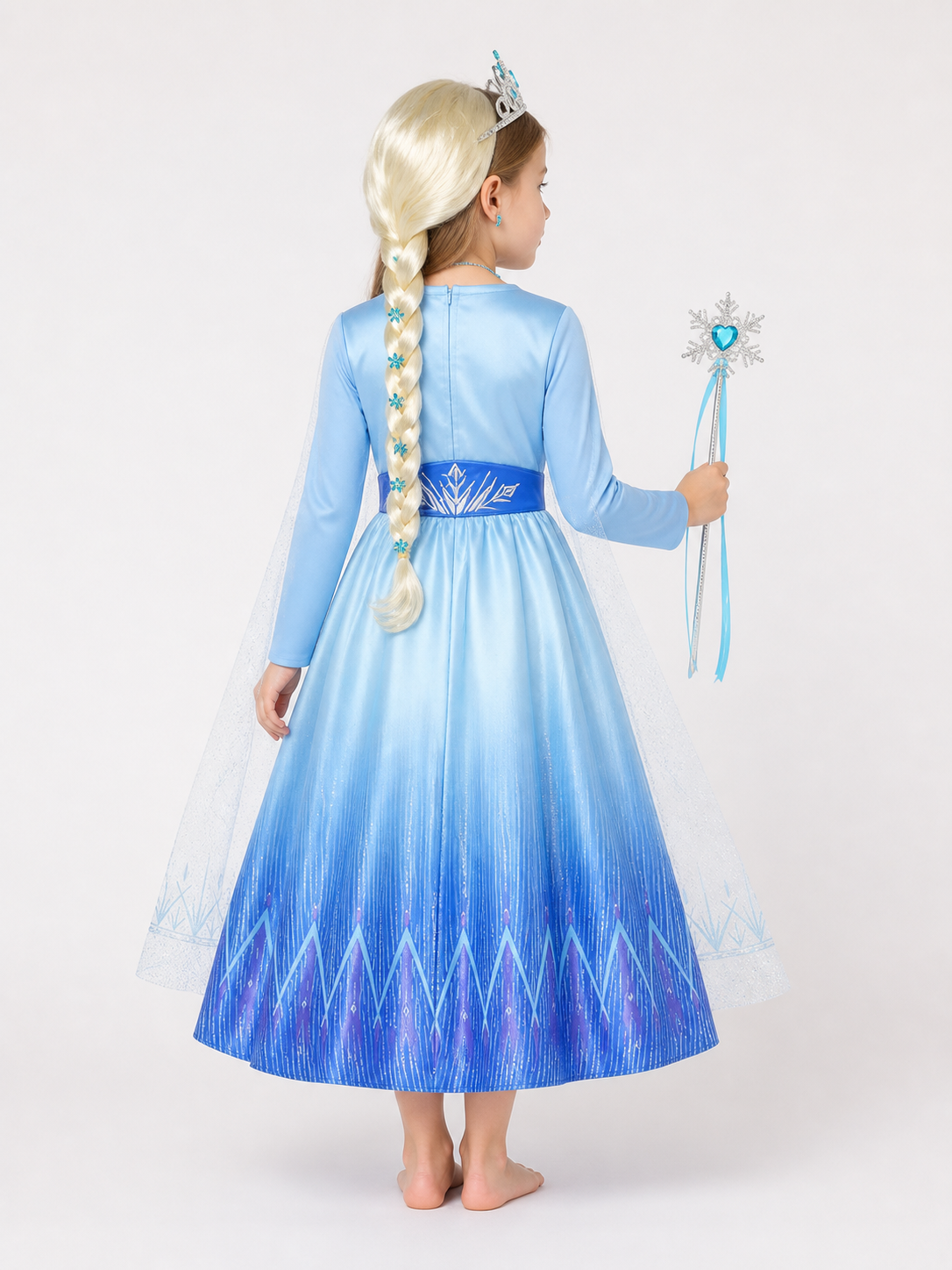 Snow Queen Carnival Costume for Halloween back view