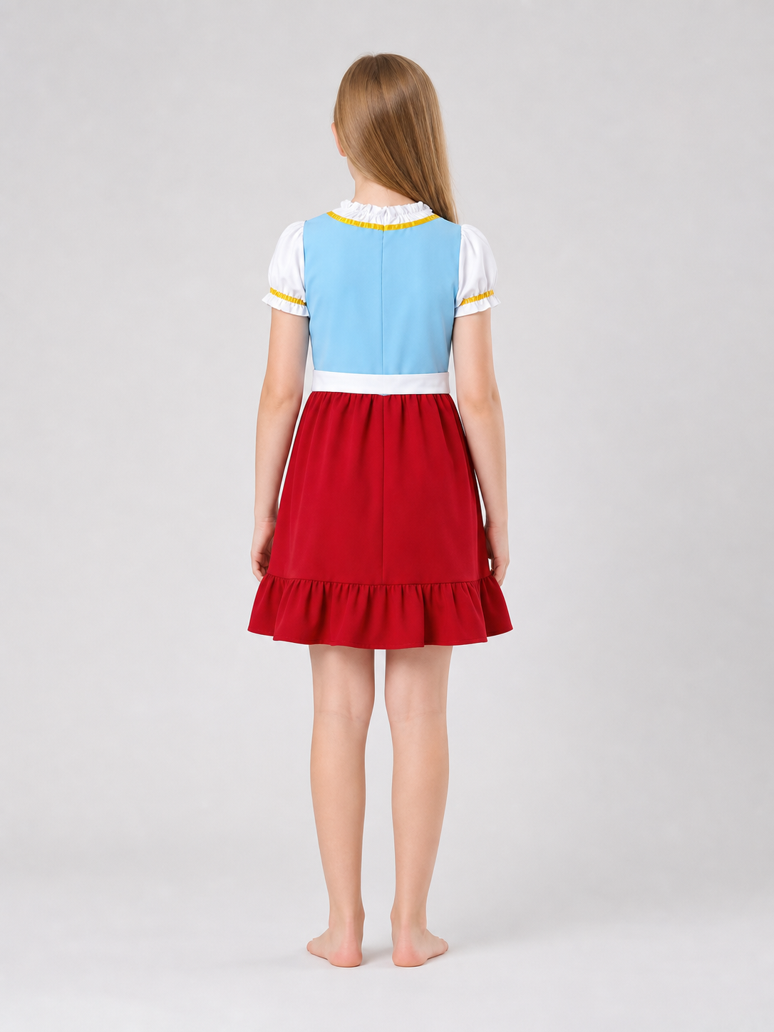 Carnival Costume Dress with Apron and Lacing