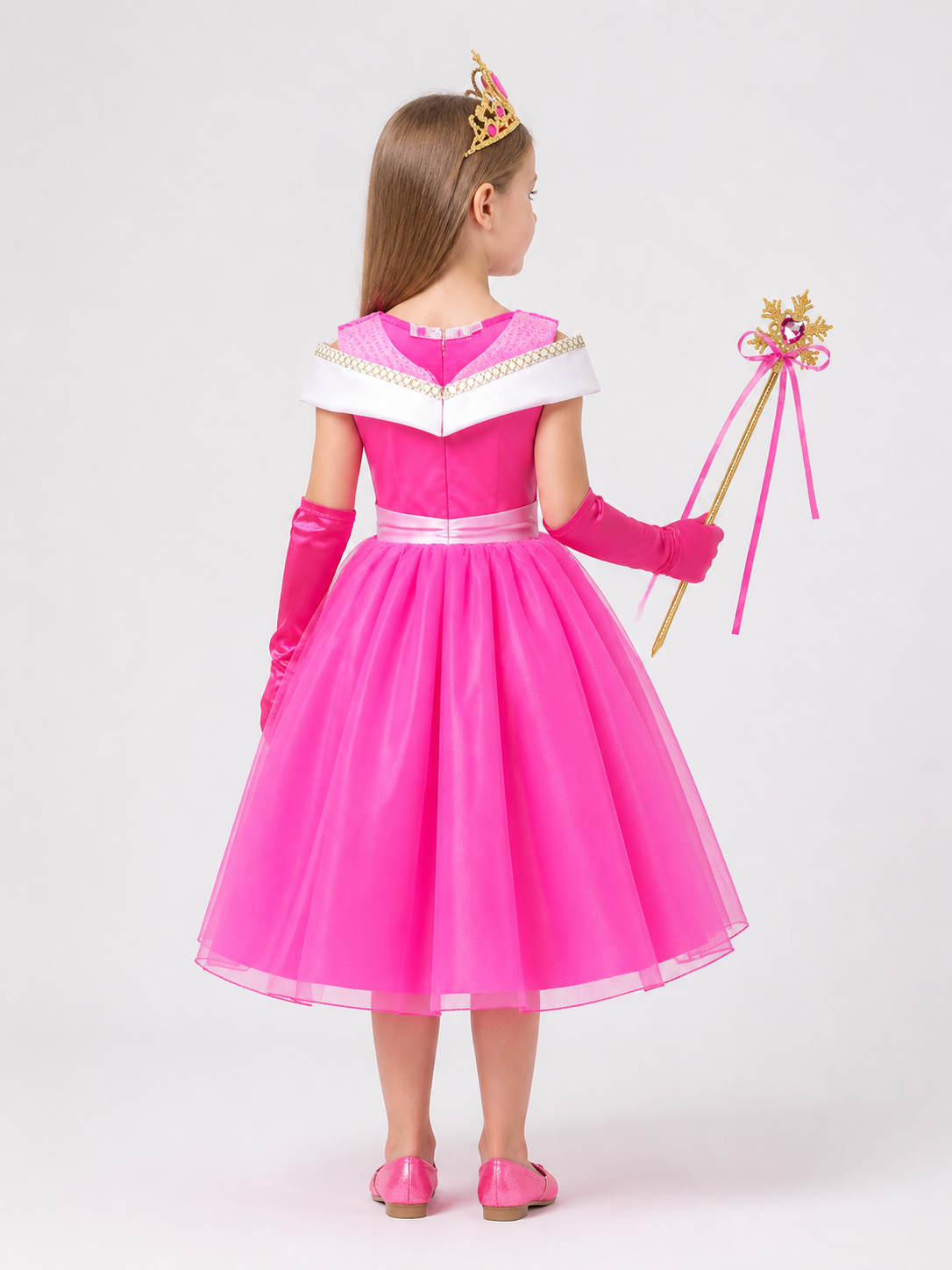 Pink Princess Costume for Halloween back view