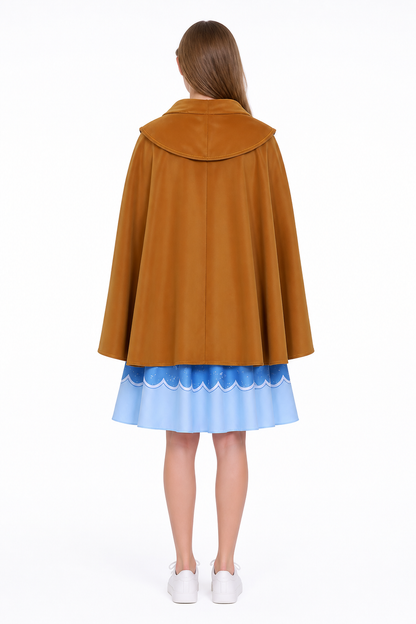 Cosplay Costume with Dress, Cape, and Scarf