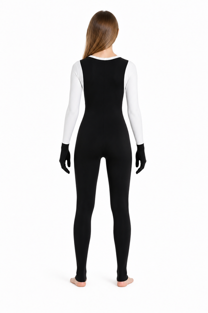 Hooded Cat Jumpsuit with Paws for Halloween back view
