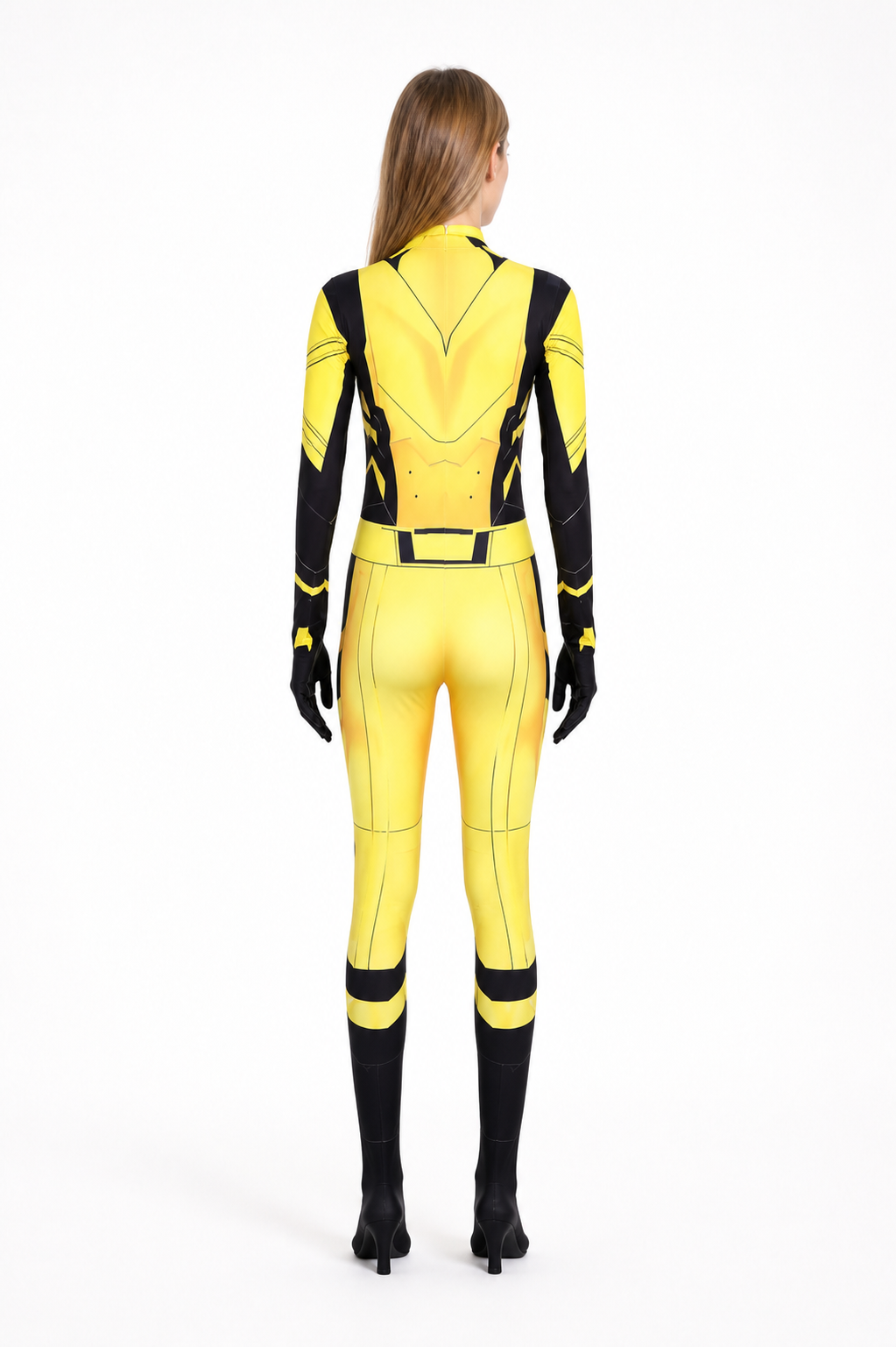 Wolverine Jumpsuit, Black and Yellow with Belt back view