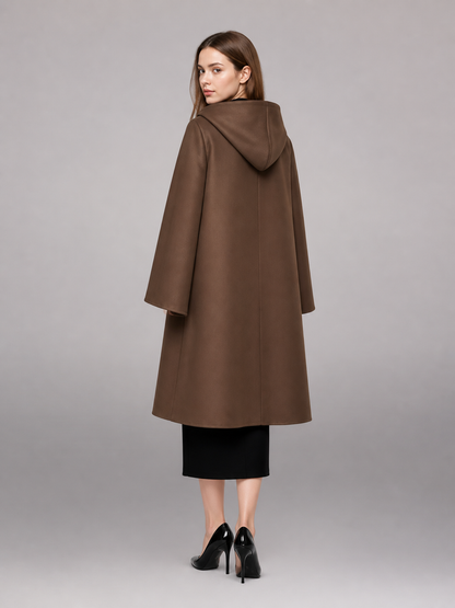 Brown Medieval Hooded Costume Cloak