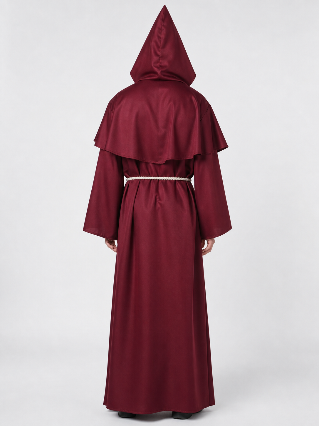 Halloween Hooded Wizard Robe with Belt