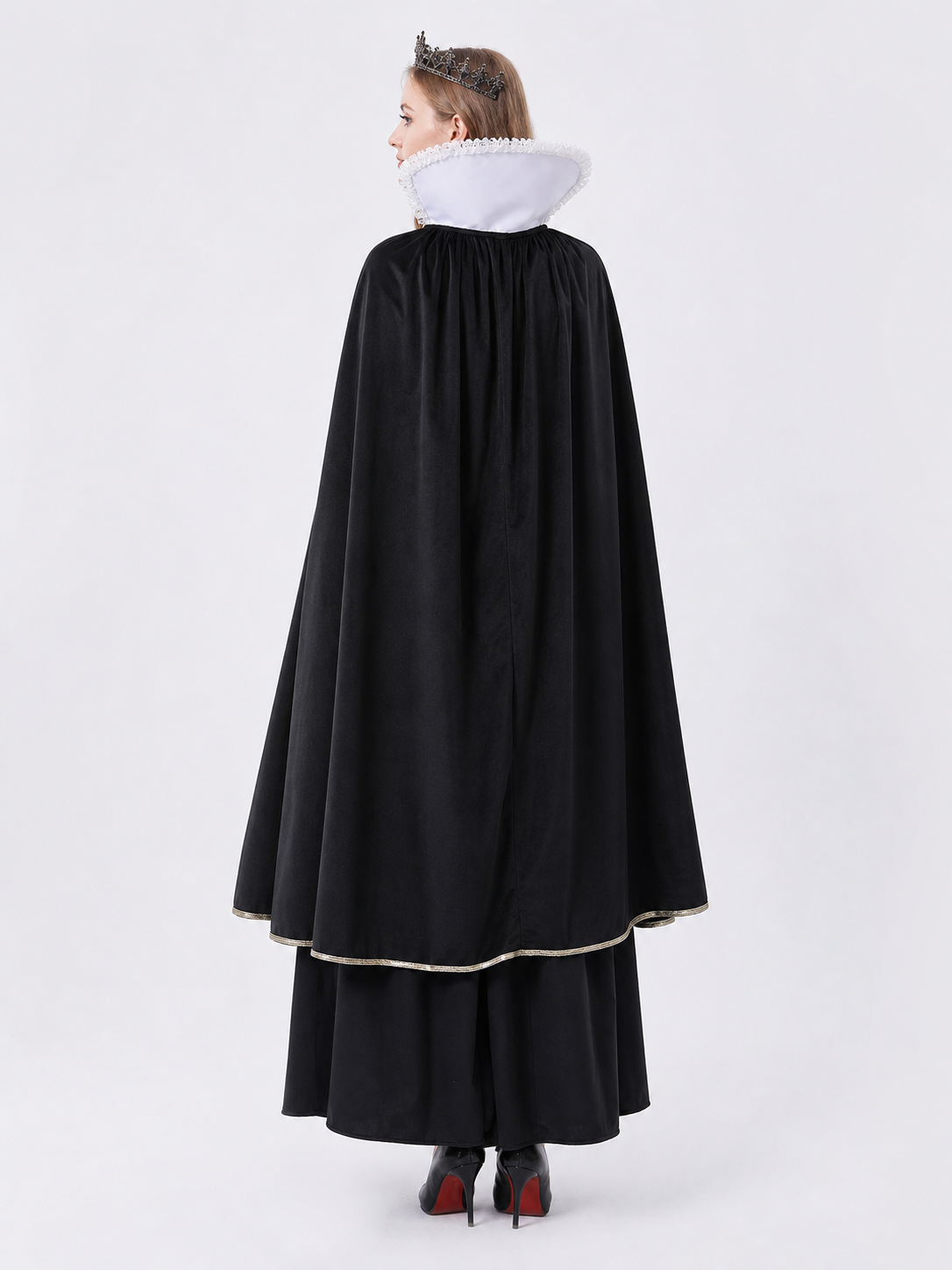 Queen Costume Dress with Cape and Crown