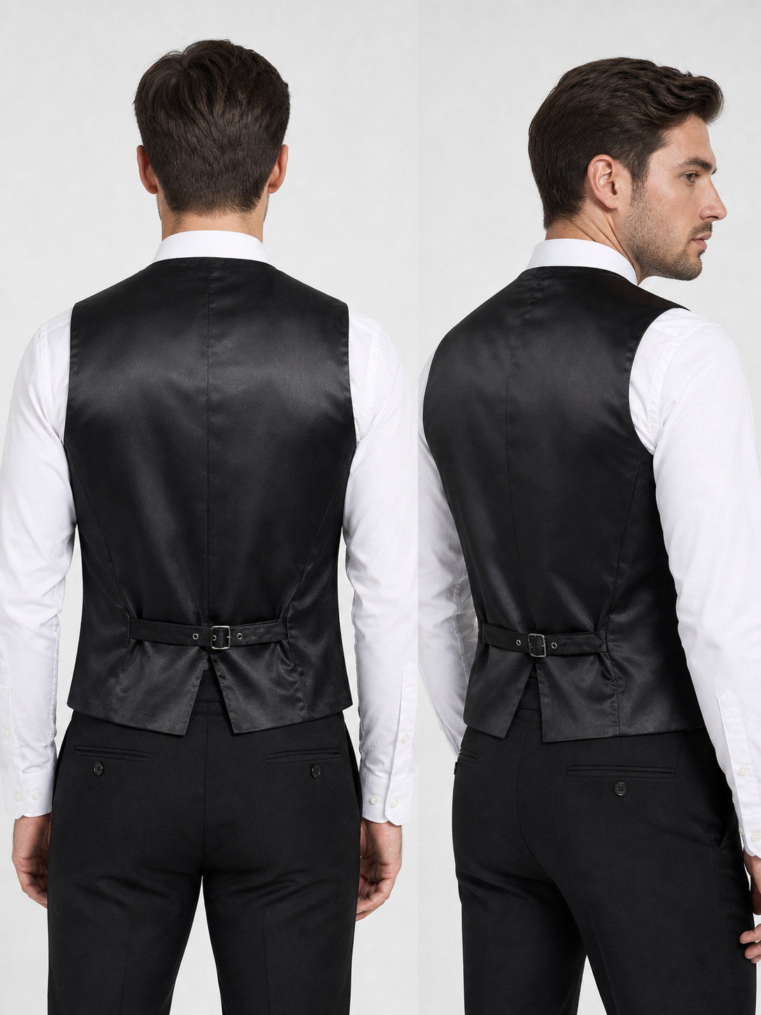 Black Jacquard Vest for Halloween