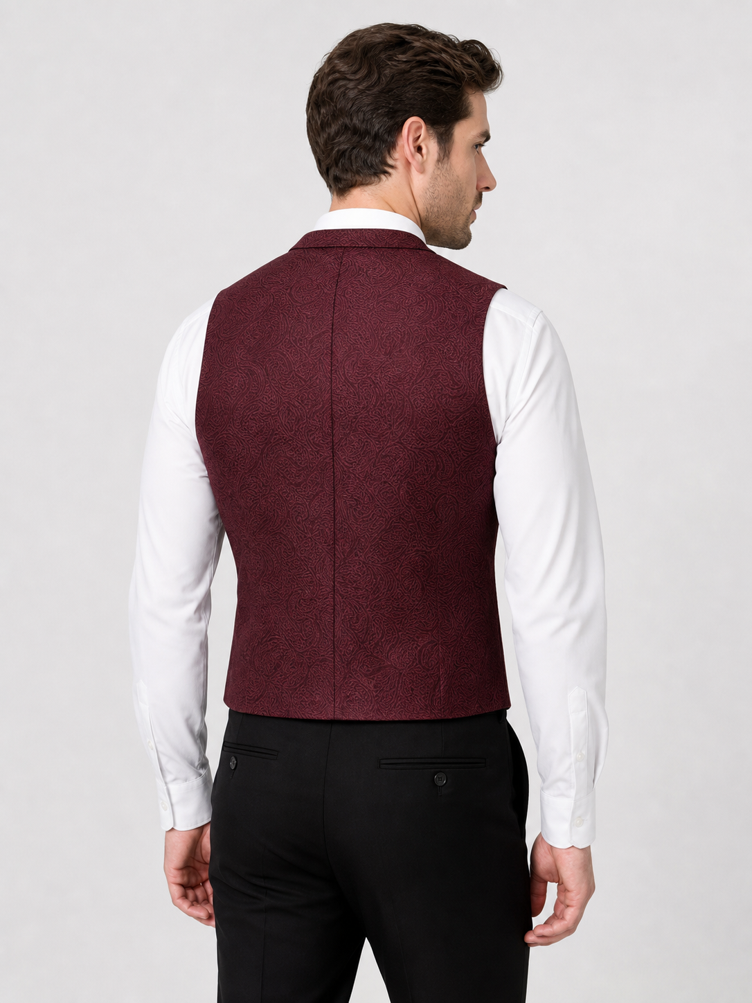 Victorian-Style Suit Vest, Wine