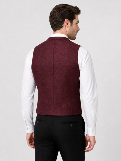 Victorian-Style Suit Vest, Wine