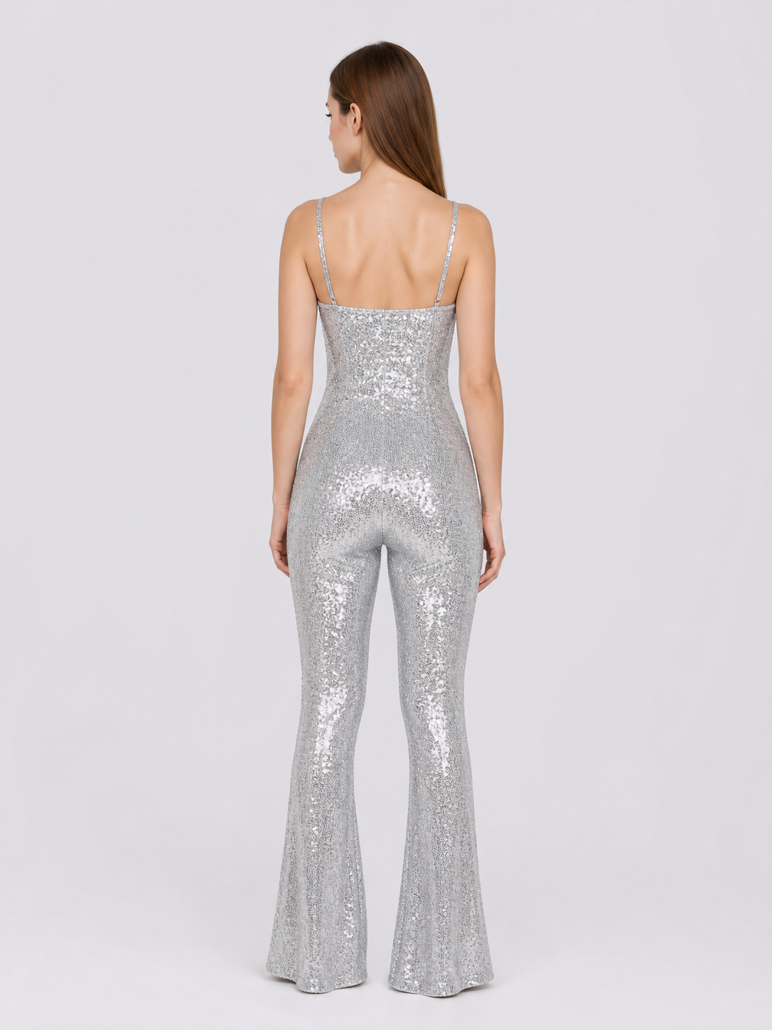 Silver Barbie Sequin Stage Jumpsuit