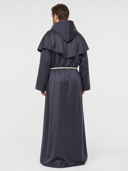Long Carnival Robe with Hood and Belt