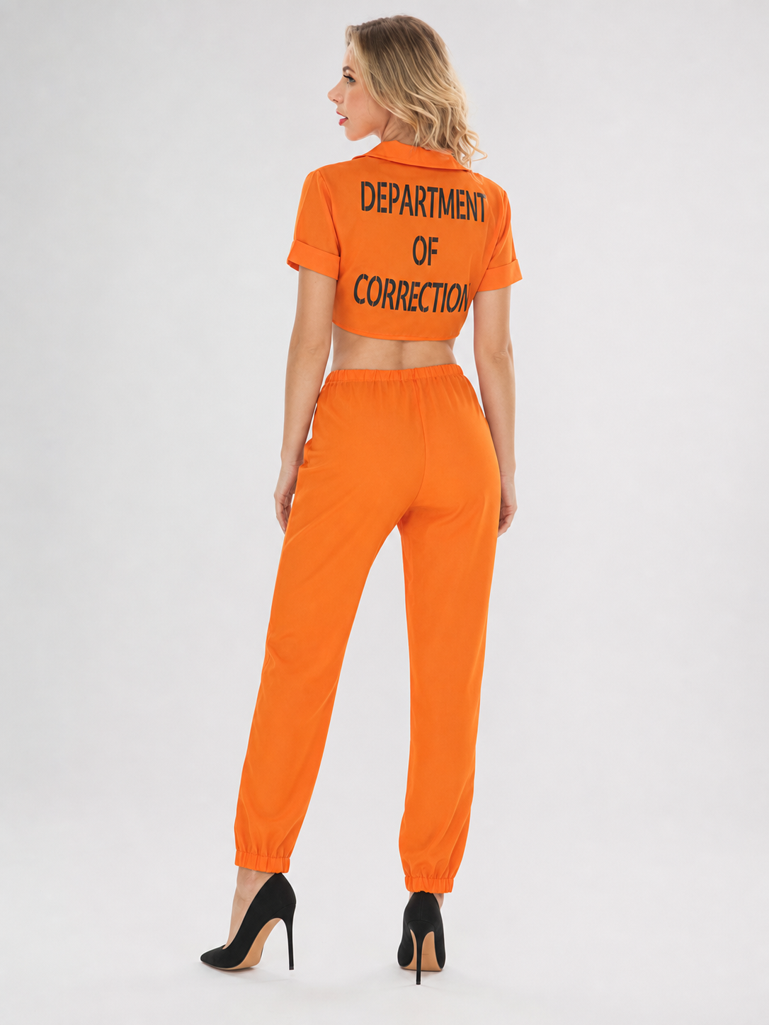 Halloween costume, orange printed set