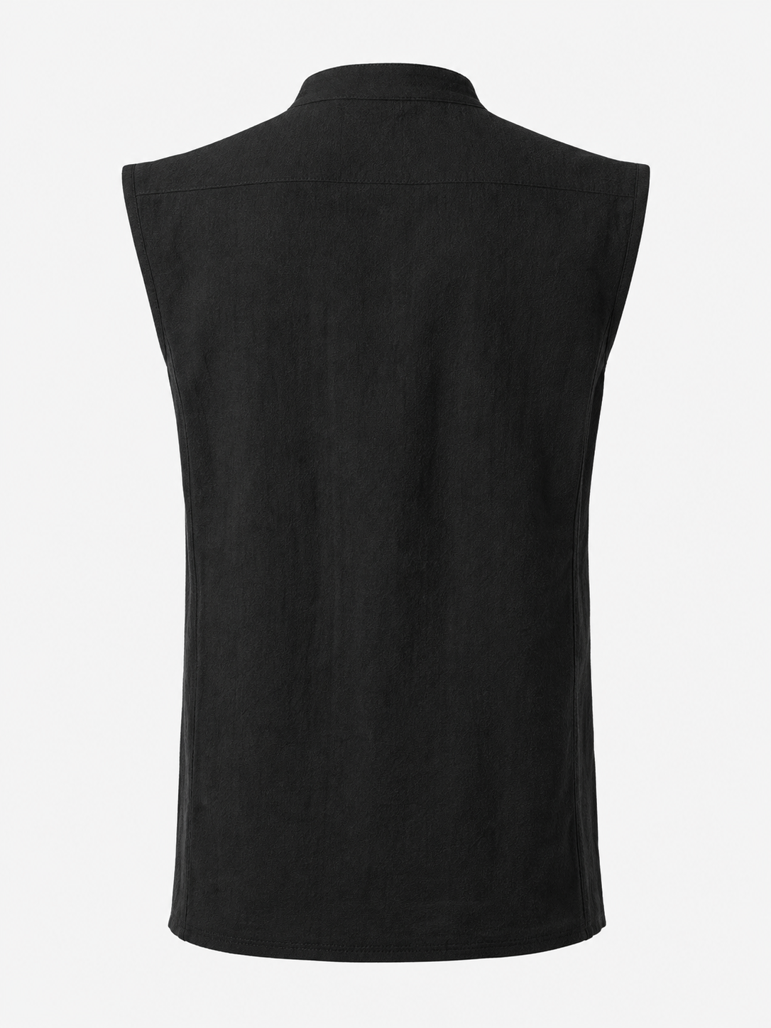 Gothic Lace-Up Vest with Stand Collar