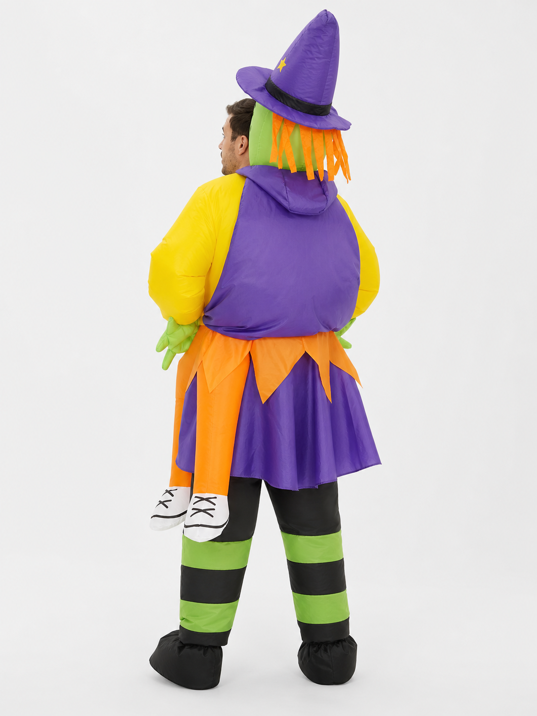 Inflatable Witch Costume with USB Fan