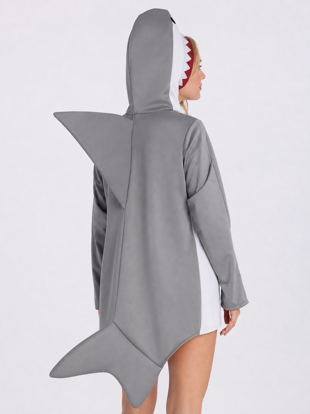 Adult Shark Jumpsuit Costume with Hood