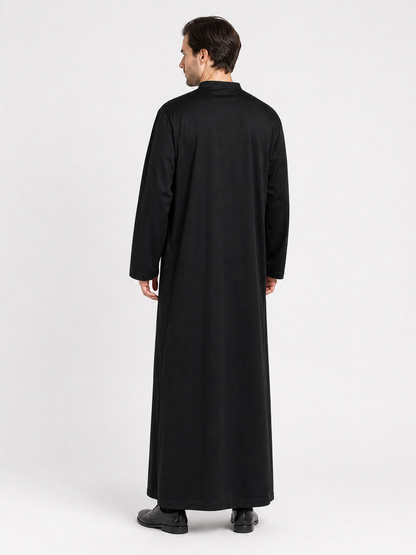 Halloween Priest Costume, Black Robe with Collar